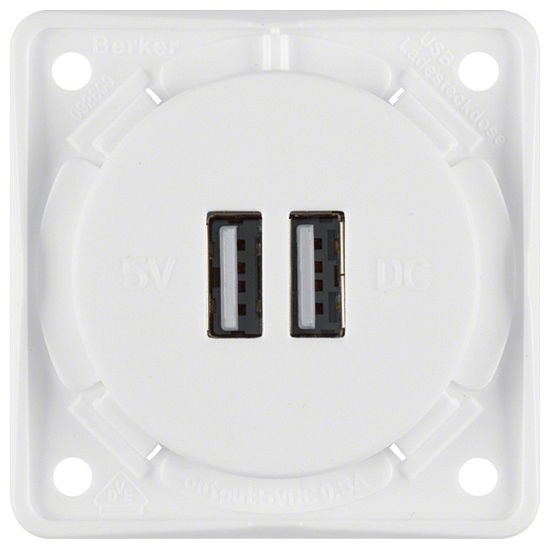 Розетка USB Berker INTEGRO,  белый, 926002509