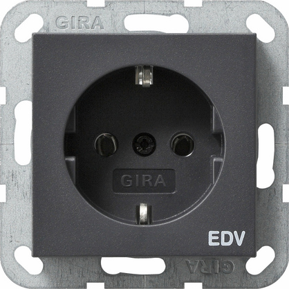 Gira Розетка с з/к и надписью "EDV"