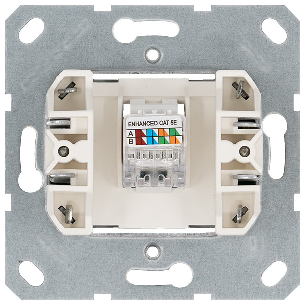 Jasmart Интернет-розетка RJ45 с накладкой, цвет Антрацит