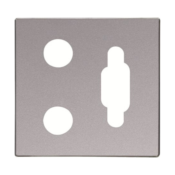 Накладка на розетку VGA+2xRCA ABB SKY, скрытый монтаж, алюминий, 2CLA855560A1301