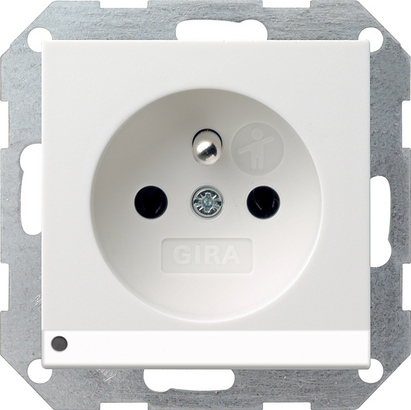 Gira Розетка с зазем штыр защ от дет LED подс