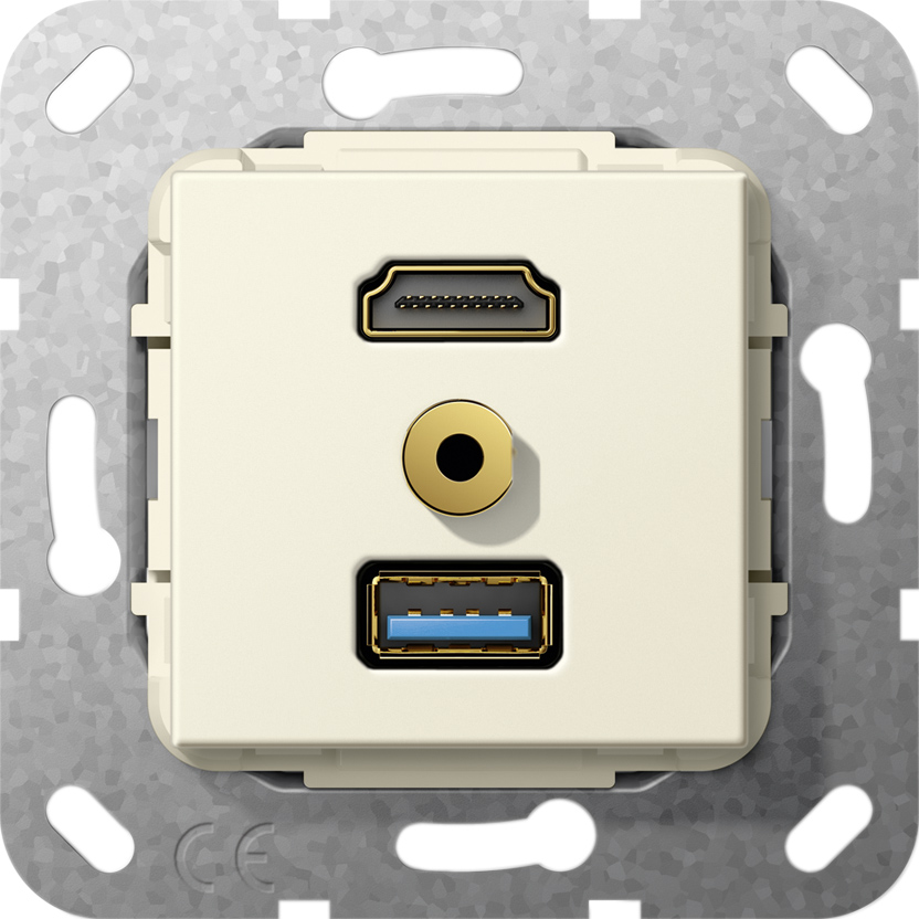 Gira Разъем HDMI,USB3.0A,M гнездо