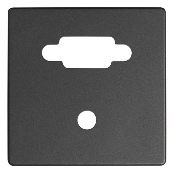 Накладка на розетку VGA+mini-jack Simon SIMON 82, скрытый монтаж, графит, 8200091-038