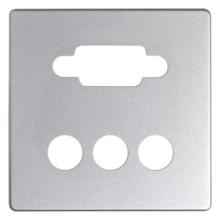 Накладка на розетку VGA+3RCA Simon SIMON 82 DETAIL, скрытый монтаж, холодный алюминий, 8200092-093