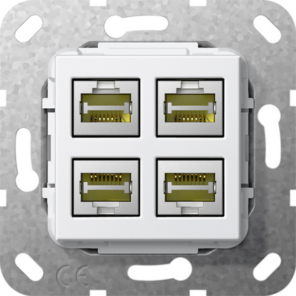 Gira S-55 Разъем MJ RJ45 Cat 6A 10 GB 4 местн.