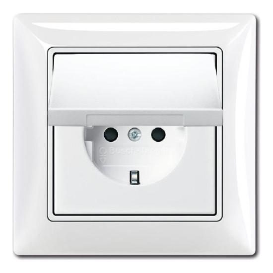 Розетка ABB BASIC 55,  альпийский белый, 2CKA002018A1505