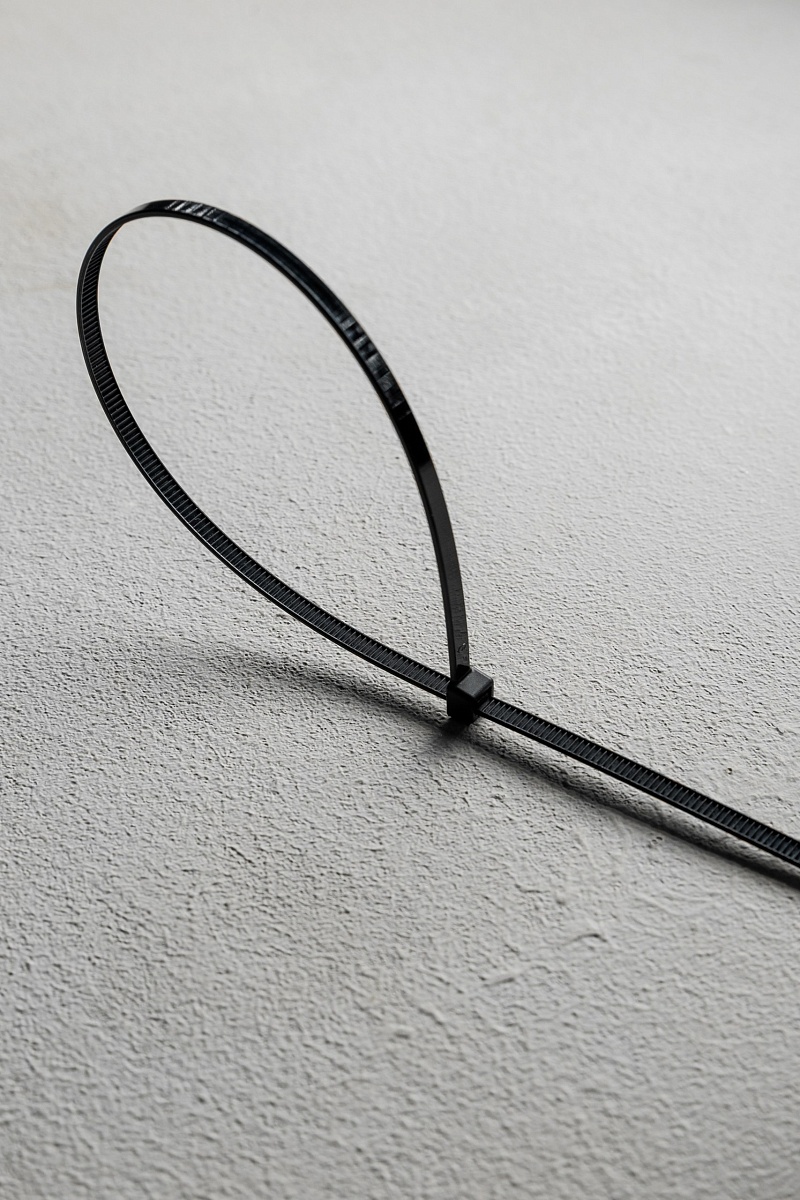 Хомут-стяжка кабельная 4,8х200 нейлон черн (уп.100шт) DYNEL